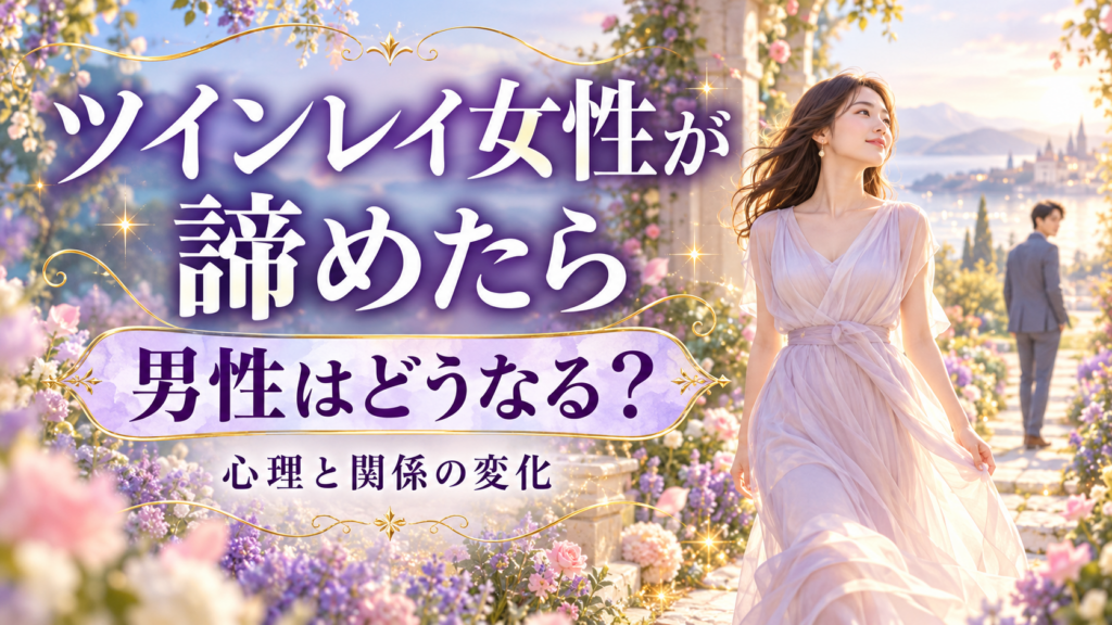 ツインレイ女性が諦めたら男性はどうなる？心理と関係の変化